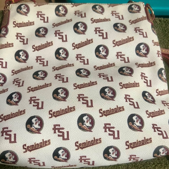 Dooney & Bourke Florida State Seminoles, FSU Crossbody Twin Zipper Bag / Purse - Picture 3 of 6